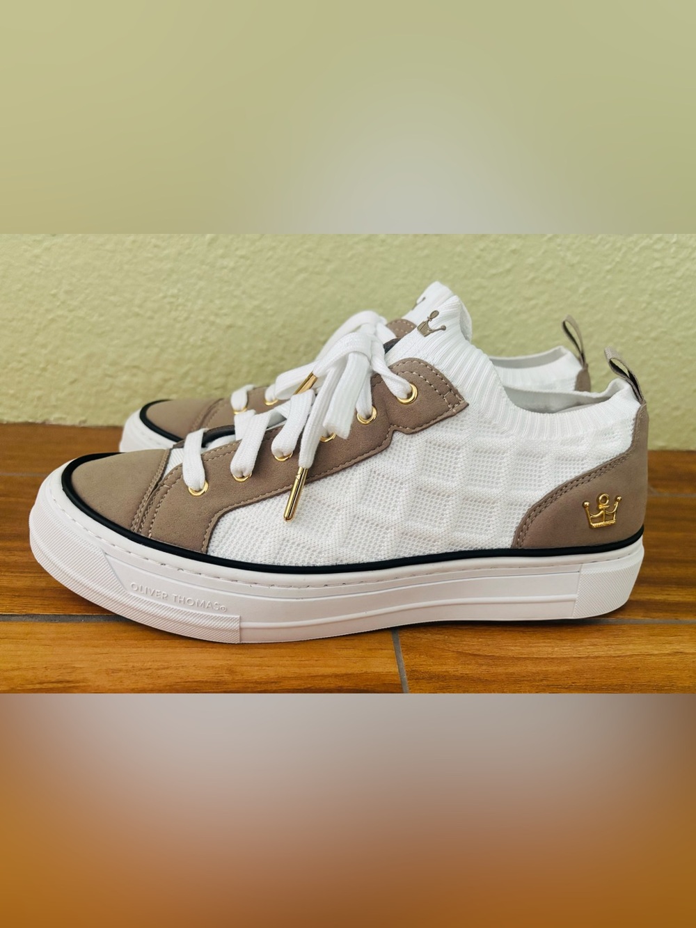 Oliver Thomas Wingwoman Comfort Recovery Slip-On Sneaker in Taupe Size: 11